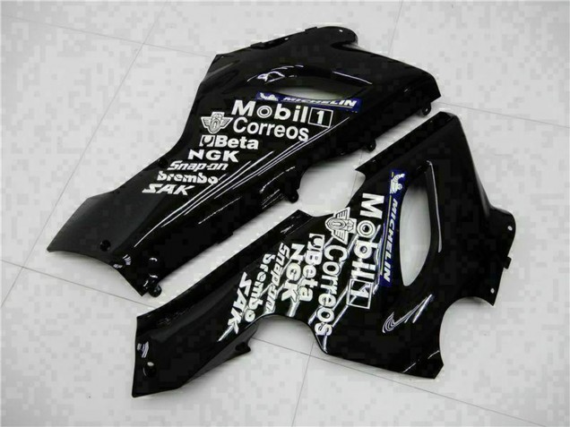 2005-2006 Kawasaki ZX6R Motorcycle Fairings - Glossy Black White West Canada Websites