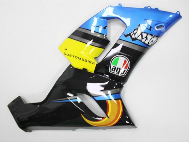 2005-2006 Kawasaki ZX6R Motorcycle Fairings - Blue Yellow Black Shark Canada Websites
