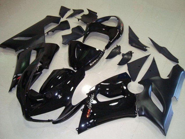 2005-2006 Kawasaki ZX6R Motorcycle Fairings - Glossy Black Matte Black Silver Red Canada Websites