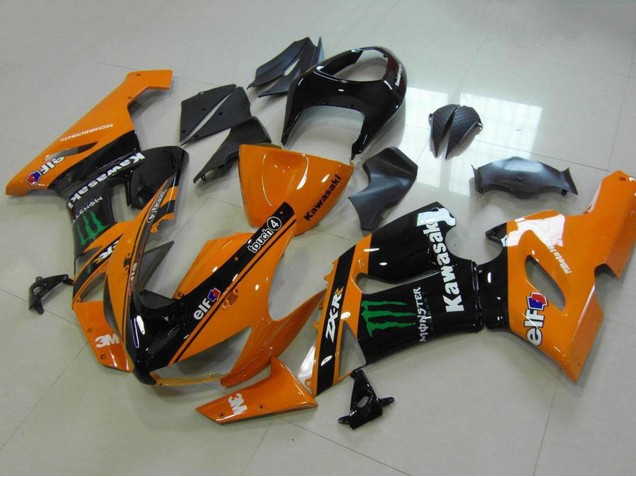 2005-2006 Kawasaki ZX6R Motorcycle Fairings - Orange Black Green Monster Canada Websites