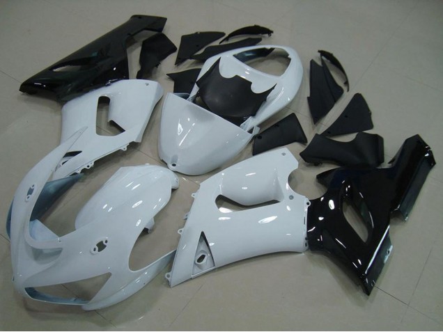 2005-2006 Kawasaki ZX6R Motorcycle Fairing - White Black Canada Websites