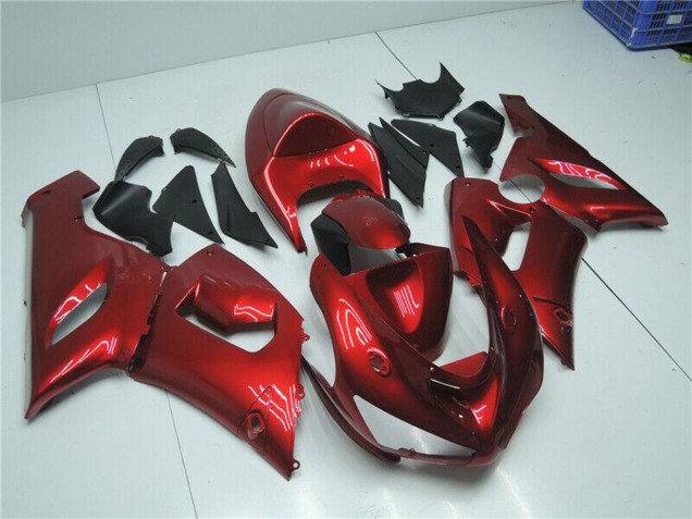 2005-2006 Kawasaki ZX6R Motorcycle Fairings - Candy Red Canada Websites