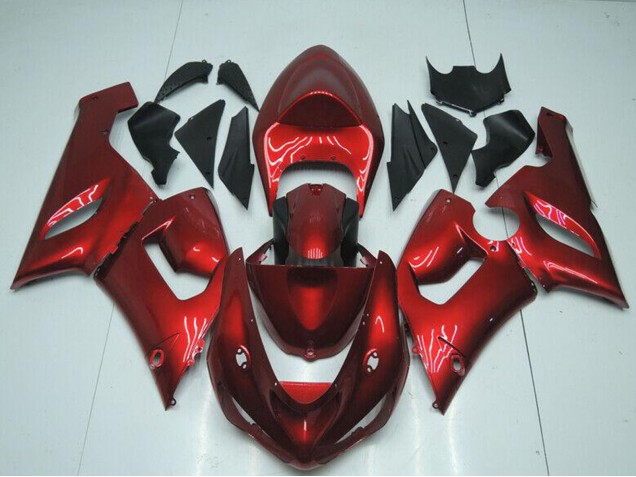 2005-2006 Kawasaki ZX6R Motorcycle Fairings - Candy Red Canada Websites