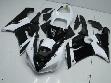 2005-2006 Kawasaki ZX6R Motorcycle Fairings - White Glossy Black Canada Websites