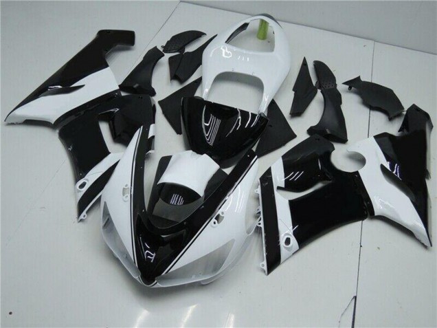 2005-2006 Kawasaki ZX6R Motorcycle Fairings - White Glossy Black Canada Websites