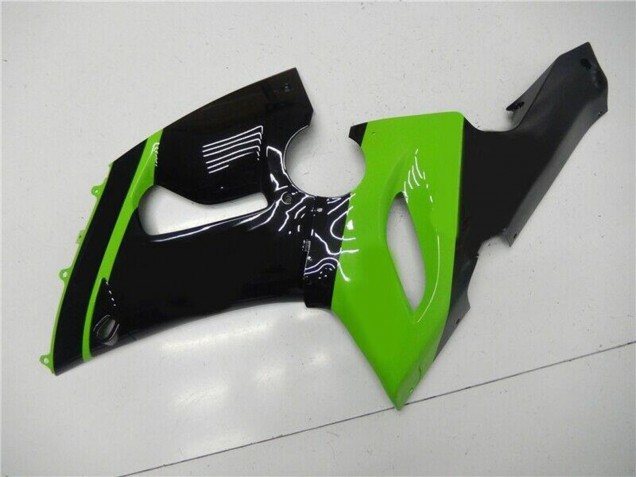 2005-2006 Kawasaki ZX6R Motorcycle Fairing - Green Glossy Black Canada Websites