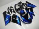 2005-2006 Kawasaki ZX6R Motorcycle Fairing Kits - Blue Glossy Black Canada Websites