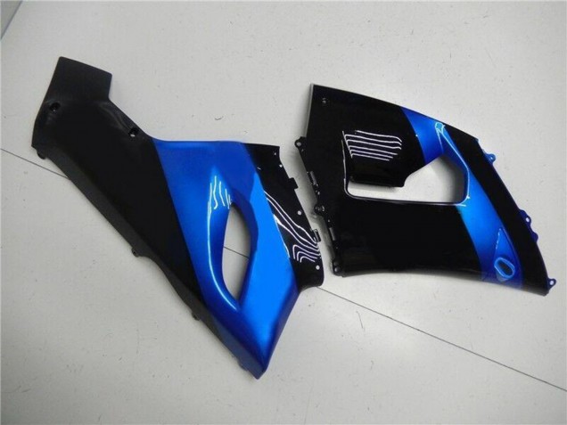 2005-2006 Kawasaki ZX6R Motorcycle Fairing Kits - Blue Glossy Black Canada Websites