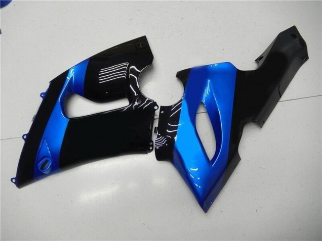 2005-2006 Kawasaki ZX6R Motorcycle Fairing Kits - Blue Glossy Black Canada Websites