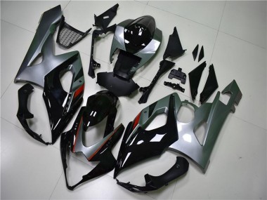 2005-2006 Suzuki GSXR 1000 Motorcycle Fairing - Glossy Black Silver Canada Websites