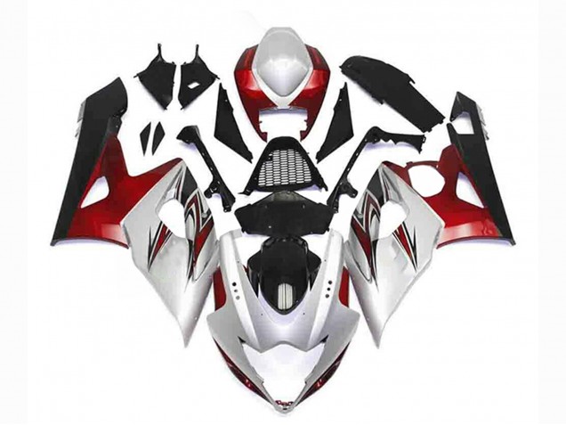 2005-2006 Suzuki GSXR 1000 Motorcycle Fairing Kits - Silver Red Black Canada Websites