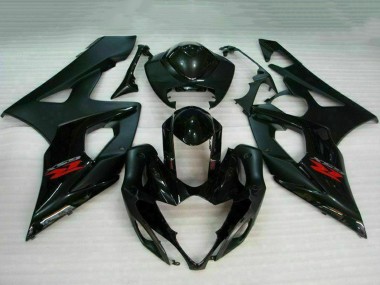 2005-2006 Suzuki GSXR 1000 Motorcycle Fairing - Glossy Black Matte Black Red Canada Websites