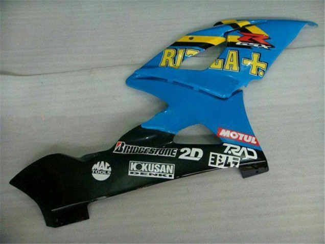 2005-2006 Suzuki GSXR 1000 Motorcycle Fairings - Blue Gold Black Rizla Canada Websites