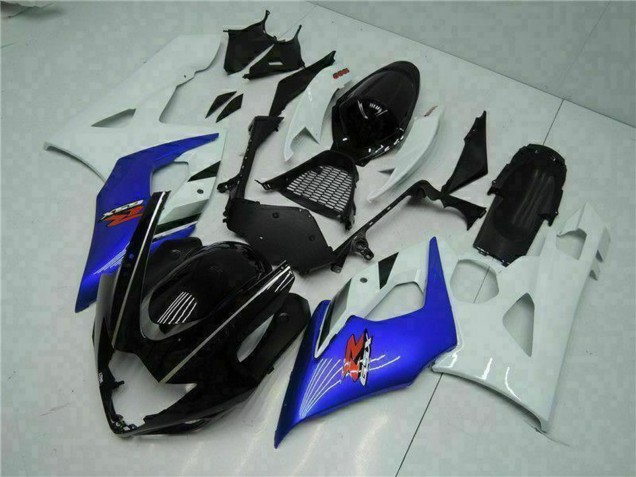 2005-2006 Suzuki GSXR 1000 Motorcycle Fairing - White Blue Glossy Black Canada Websites