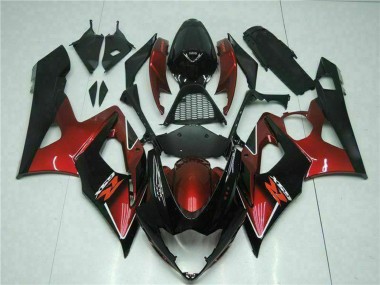 2005-2006 Suzuki GSXR 1000 Motorcycle Fairing - Red Glossy Black Canada Websites