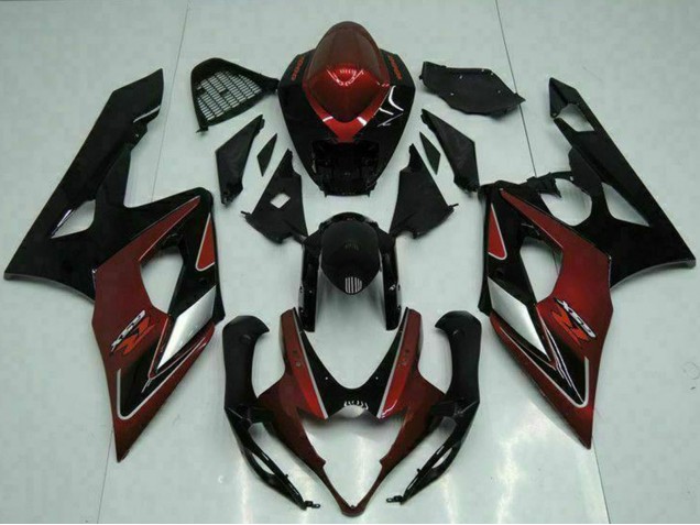 2005-2006 Suzuki GSXR 1000 Motorcycle Fairings - Red Silver Glossy Black Canada Websites