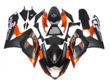 2005-2006 Suzuki GSXR 1000 Motorcycle Fairings - Glossy Black Matte Black Black Orange Canada Websites