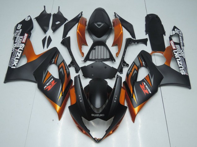 2005-2006 Suzuki GSXR 1000 Motorcycle Fairing - Matte Black Orange Canada Websites