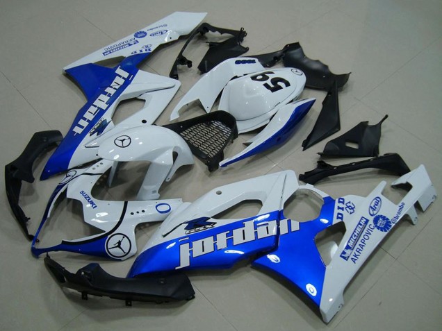 2005-2006 Suzuki GSXR 1000 Motorcycle Fairings - White Blue Jordan 59 Canada Websites