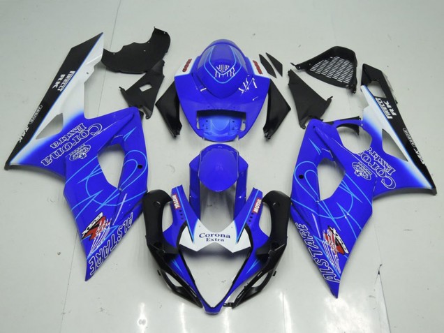 2005-2006 Suzuki GSXR 1000 Motorcycle Fairings - Blue White Black Corona Canada Websites
