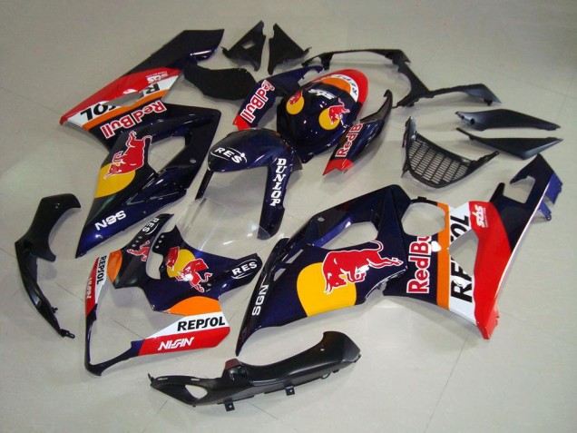 2005-2006 Suzuki GSXR 1000 Motorcycle Fairings - Dark Blue Yellow Red Bull Repsol Canada Websites