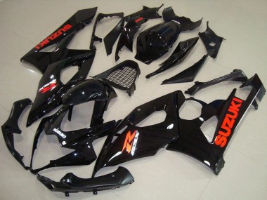 2005-2006 Suzuki GSXR 1000 Motorcycle Fairings - Glossy Black Red Decal Canada Websites