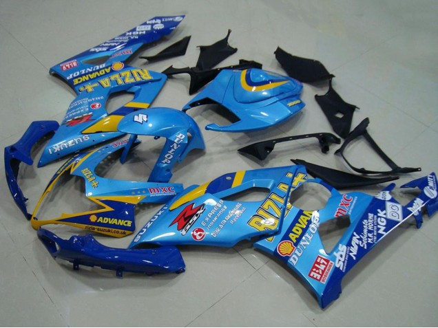 2005-2006 Suzuki GSXR 1000 Motorcycle Fairings - Blue Gold Rizla Canada Websites