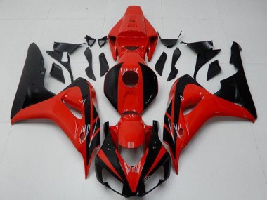 2006-2007 Honda CBR1000RR Motorcycle Fairings Kits - Red Glossy Black Canada Websites