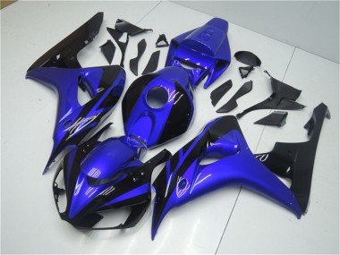 2006-2007 Honda CBR1000RR Motorcycle Fairing Kits - Blue Glossy Black Canada Websites