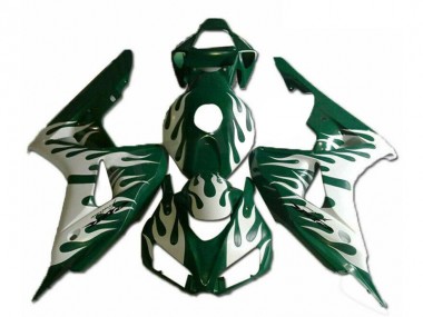 2006-2007 Honda CBR1000RR Motorcycle Fairings - White Green Flame Canada Websites