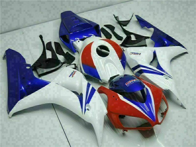 2006-2007 Honda CBR1000RR Motorcycle Fairing Kits - White Red Blue HRC Canada Websites