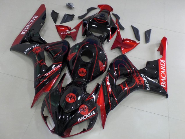 2006-2007 Honda CBR1000RR Motorcycle Fairings - Red Glossy Black Bacardi Canada Websites