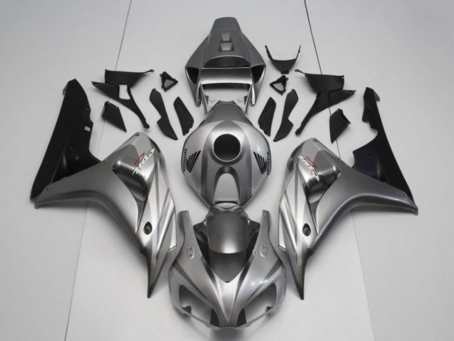 2006-2007 Honda CBR1000RR Motorcycle Fairing Kits - Silver Glossy Black Canada Websites