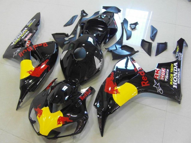 2006-2007 Honda CBR1000RR Motorcycle Fairings - Glossy Black Yellow Red Bull Canada Websites