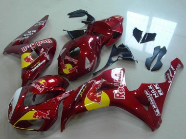 2006-2007 Honda CBR1000RR Motorcycle Fairings - Red Yellow White Red Bull Canada Websites