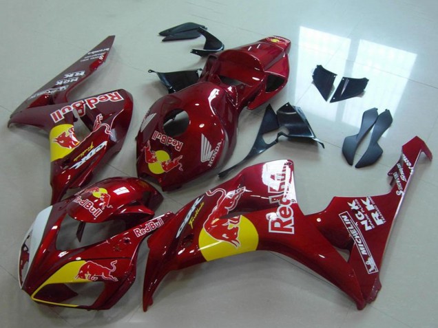 2006-2007 Honda CBR1000RR Motorcycle Fairings - Red Yellow White Red Bull Canada Websites