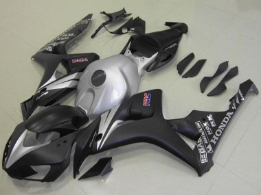 2006-2007 Honda CBR1000RR Motorcycle Fairing Kits - Silver Matte Black Canada Websites