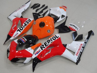 2006-2007 Honda CBR1000RR Motorcycle Fairing - Orange White Red Glossy Black Repsol HRC Canada Websites