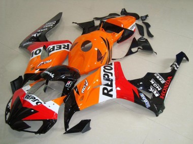 2006-2007 Honda CBR1000RR Motorcycle Fairings - Orange White Red Glossy Black New Repsol Canada Websites