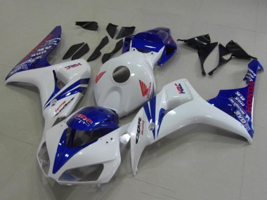 2006-2007 Honda CBR1000RR Motorcycle Fairings - White Blue Red HRC Canada Websites