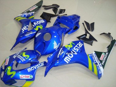 2006-2007 Honda CBR1000RR Motorcycle Fairings - Blue Green MoviStar Castrol Canada Websites