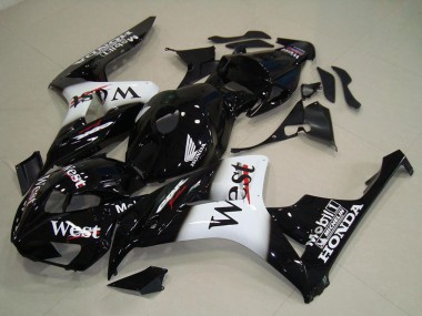 2006-2007 Honda CBR1000RR Motorcycle Fairings - Glossy Black White West Canada Websites