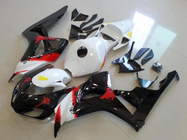 2006-2007 Honda CBR1000RR Bike Fairings - White Red Glossy Black Canada Websites