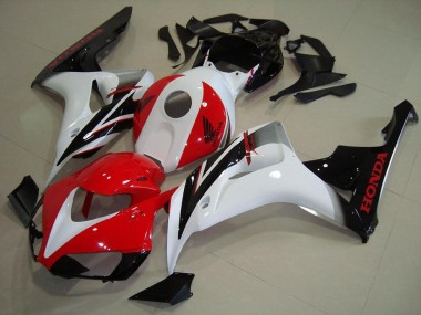 2006-2007 Honda CBR1000RR Motorcycle Fairings Kit - White Red Glossy Black Canada Websites