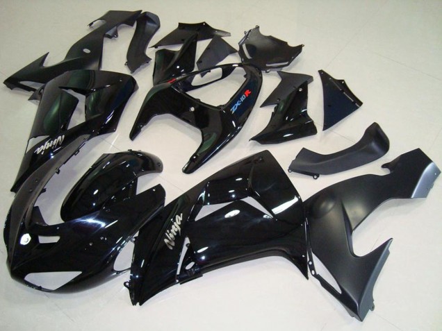2006-2007 Kawasaki ZX10R Motorcycle Fairings - Glossy Black Matte Black White Ninja Canada Websites