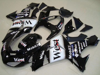 2006-2007 Kawasaki ZX10R Motorcycle Fairing - Glossy Black White West Canada Websites