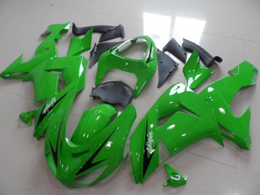 2006-2007 Kawasaki ZX10R Motorcycle Fairings - Green Black Stripe Canada Websites