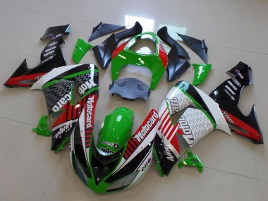 2006-2007 Kawasaki ZX10R Motorcycle Fairings - Green Red White Black Motorad Canada Websites