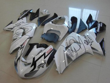 2006-2007 Kawasaki ZX10R Motorcycle Fairings - White Black Red Motul Corona Extra Canada Websites