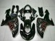 2006-2007 Kawasaki ZX10R Motorcycle Fairing Kits - Glossy Black Red Flame Canada Websites
